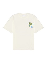 Rhude Moonlight Tropics Tee in Vitg White, view 2, click to view large image.