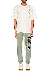 Rhude Moonlight Tropics Tee in Vitg White, view 4, click to view large image.