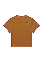 Rhude Reverse Tee in Camel, view 1, click to view large image.