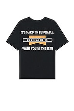 Rhude Hard To Be Humble Tee in Vintage Black, view 1, click to view large image.