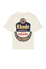 Rhude Grand Cru Tee in Vintage White, view 1, click to view large image.