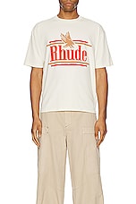 Rhude Rossa Tee in Vintage White, view 3, click to view large image.