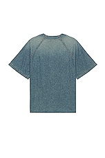 Rhude Baseball Denim Shirt in Dark Indigo, view 2, click to view large image.