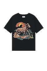 Rhude Santo Tee in Vintage Black, view 1, click to view large image.