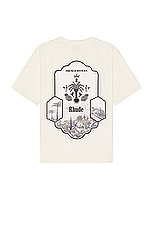 Rhude Azur Mirror Tee in Vintage White, view 2, click to view large image.