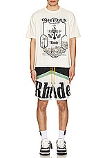 Rhude Azur Mirror Tee in Vintage White, view 4, click to view large image.