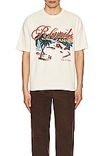 Rhude Cannes Beach Tee in Vintage White, view 3, click to view large image.
