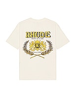 Rhude Cresta Cigar Tee in Vintage White, view 1, click to view large image.