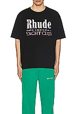 Rhude Flag Tee in Vintage Black, view 3, click to view large image.