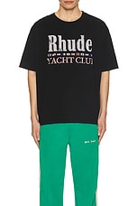 Rhude Flag Tee in Vintage Black, view 3, click to view large image.