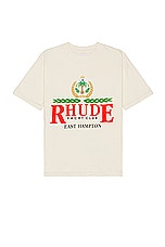 Rhude East Hampton Crest Tee in Vintage White, view 1, click to view large image.