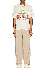 Rhude East Hampton Crest Tee in Vintage White, view 4, click to view large image.