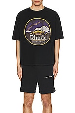 Rhude Saint Malo Tee in Vintage Black, view 3, click to view large image.