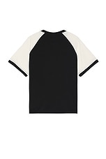 Rhude Oil Corp Raglan in Vintage Black & Vintage Offwhite, view 2, click to view large image.