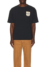 Rhude Mont-blanc Hotel Tee in Vintage Black, view 3, click to view large image.