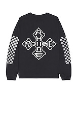 Rhude Cross Tee in Vintage Black, view 1, click to view large image.