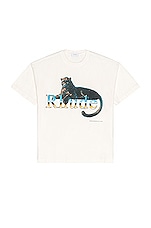 Rhude Leopard Tee 1 in White, view 1, click to view large image.