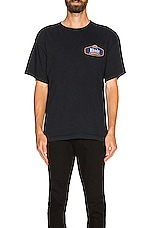 Rhude Racing Crest Tee in Black, view 3, click to view large image.