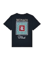Rhude Monaco Tee in Vintage Black, view 1, click to view large image.