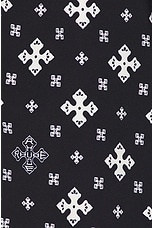 Rhude Cross Bandana Swim Short in Black & White, view 3, click to view large image.