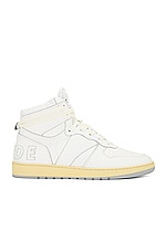 Rhude Rhecess Hi in White/white, view 1, click to view large image.