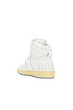 Rhude Rhecess Hi in White/white, view 3, click to view large image.