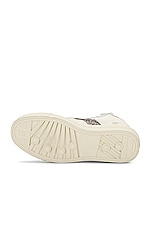Rhude Bel Airs Sneaker in White, Beige & Snake, view 6, click to view large image.