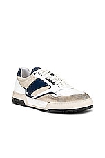 Rhude Racing Sneaker in in Navy, Tan, & White, view 2, click to view large image.