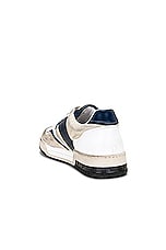 Rhude Racing Sneaker in in Navy, Tan, & White, view 3, click to view large image.