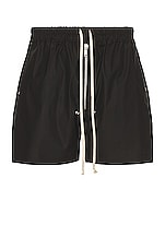 Rick Owens Bela Boxers Shorts in Black, view 1, click to view large image.