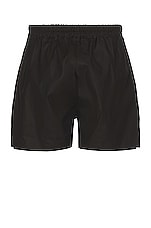 Rick Owens Bela Boxers Shorts in Black, view 2, click to view large image.