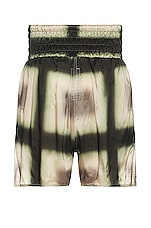 Rick Owens Boxing Shorts in Black Plaid, view 2, click to view large image.