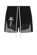 Rick Owens Dolphin Boxers in Black, view 1, click to view large image.