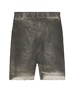 Rick Owens Long Denim Boxer Short in Dark Dust, view 2, click to view large image.