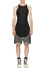 Rick Owens Long Denim Boxer Short in Dark Dust, view 5, click to view large image.