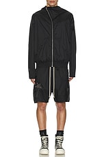 Rick Owens X Champion Beveled Pods Short in Black, view 6, click to view large image.