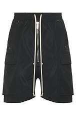 Rick Owens Cargobela Short in Black, view 1, click to view large image.