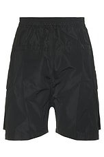 Rick Owens Cargobela Short in Black, view 2, click to view large image.