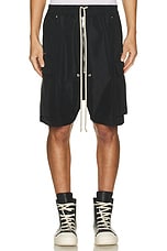 Rick Owens Cargobela Short in Black, view 4, click to view large image.