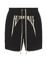 Rick Owens Long Boxers in Black & Pearl, view 1, click to view large image.