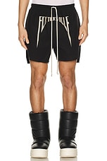 Rick Owens Long Boxers in Black & Pearl, view 4, click to view large image.