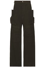 Rick Owens Stefan Cargo Pant in Forest, view 1, click to view large image.