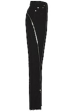 Rick Owens Bolan Banana Jeans in Black, view 3, click to view large image.