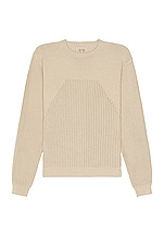 Rick Owens Biker Round Neck Sweater in Pearl, view 1, click to view large image.
