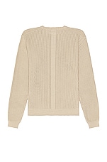 Rick Owens Biker Round Neck Sweater in Pearl, view 2, click to view large image.