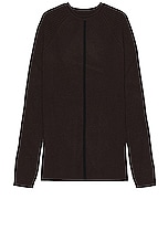 Rick Owens Maglia Sweater in Brown & Black, view 1, click to view large image.