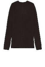 Rick Owens Maglia Sweater in Brown & Black, view 2, click to view large image.