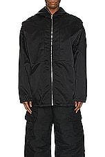Rick Owens Lido Hoodie in Black, view 3, click to view large image.