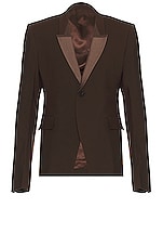 Rick Owens Blazer in Brown, view 1, click to view large image.