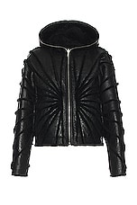 Rick Owens Reversible Sealed Windbreaker Jacket In Black in Black, view 1, click to view large image.